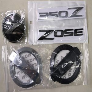 3D Silver Z Car Grille Avant Corps Côté Emblème Arrière Autocollants Badge Lettre pour NISSAN 350Z 370Z Fairlady Z Z33 Z34 Accessoires De Voiture2866