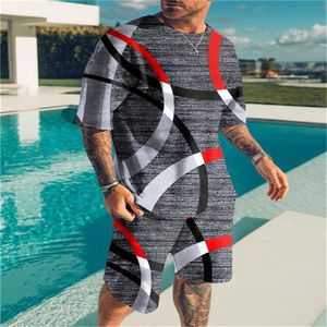 Survêtements 3D impression couleur numérique pantalons de plage courts pour hommes décontractés ensemble shorts amples d'été