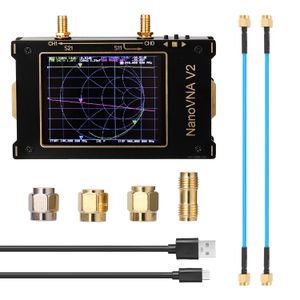 Envío gratuito Analizador de red vectorial 3G S-A-A-2 NanoVNA V2 Probador Nano VNA digital MF HF VHF UHF Analizador de antena lógica USB Onda estacionaria