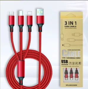 Câble USB rapide 3 en 1 2 en 1 pour Huawei/Honor Portable 3 en 1 câble de chargeur Micro USB Type C pour iPhone 14 13 12 Samsung Xiaomi