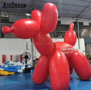 3 m/4 m/5 m Hot-salling merveilleux modèle de mascotte de dessin animé de chien de ballon Orange gonflable géant de PVC pour la publicité de décoration de parc