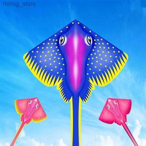Envío gratis 3M Devil Fish Kite Flying Children Kites al por mayor Weifang Kites Línea de cuerda Toya al aire libre Kite Y240416
