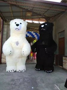 3M de alto inflable negro blanco amarillo oso polar traje de la mascota adulto vestido de lujo fiesta de Navidad disfraces de carnaval envío gratis