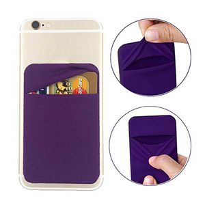 3M Téléphone Argent Pochette Autocollant De Poche Chaussette Souple Portefeuille Carte De Crédit Cash Holder StandAdhesive Organisateur Couverture Arrière Pour iphone 11 Pro Max XS