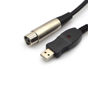 Cable USB XLR de 3 m 2.0 A micrófono de grabación de audio digital MIC