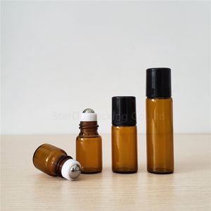 3ml 50pcs Slim Roll On Roller Bottles para aceites esenciales Rollon Botella de perfume recargable Contenedores de desodorante