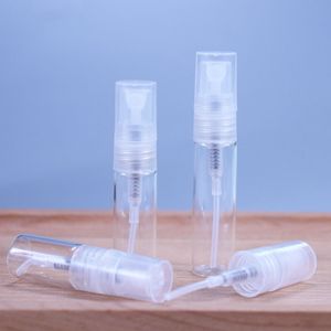 3ml 5ml 10ml Mini botella de perfume de aceite esencial de vidrio transparente atomizador de aerosol portátil de viaje contenedor cosmético botella de perfume DH8787