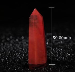3 PC nouveau cristal de Quartz rouge naturel Rare point de baguette à terminaison unique guérison 5080mm spécimens minéraux à collectionner décor à la maison 5877648