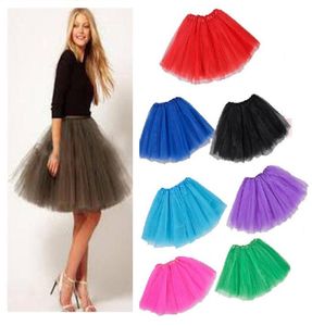 3 uds falda tutú para adultos mujeres tutú de baile de tul niñas princesa Falda larga Halloween tutús elegantes faldas de vestir 40cm1735905