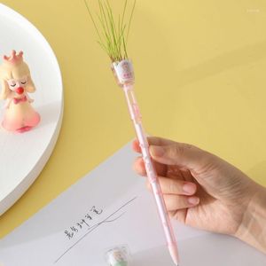 3 pièces mignon Gel stylos stylo de croissance des plantes pour les filles Kawai papeterie corée japon bureau accessoires fournitures scolaires