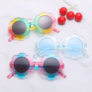 2 gafas de sol para niños, lindas gafas de sol con forma de flor de sol para niños y niñas, gafas de sol redondas con montura de cristal para bebés, gafas de protección UV400 al aire libre, 36 colores