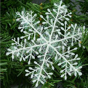 3 pcs/lot décoration de noël flocon de neige ornement d'arbre de noël en plastique flocon de neige artificiel flocon de neige décoration fournitures de fête WVT0538