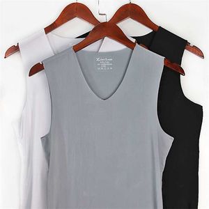 3pcs hommes coton débardeurs sous-vêtements pour hommes gilet maillot de corps chemises transparentes mâle bodyshaper fitness lutte singlets soie 211120