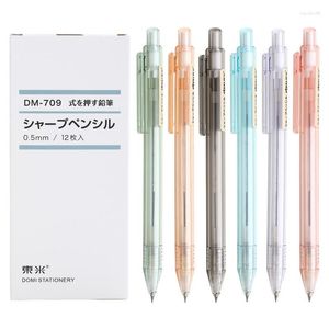 3 unids/set de lápices mecánicos, lápiz automático retráctil Multicolor, minas de 0,5mm, suministros de escritura para bocetos escolares, papelería Kawaii