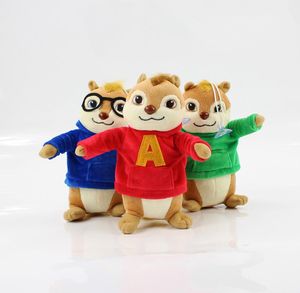 3PCSLOT 20cm Alvin et The Chipmunks Alvin Simon Theodore en peluche Pédante Doll Toy Film Soft Farged Mouse Plush Y200705838152