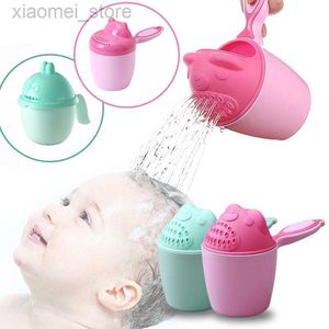 3PSCBath Toys Injector Cute Cartoon Baby Bath Caps Toddle Shampoo Cup Niños Baño Bair Baby Shower Cucharas Niño Lavado Cabello Taza Niños Herramienta de baño