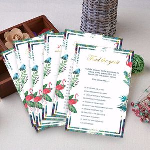 3Types de cartes d'invitation de mariage, décoration de réception nuptiale, idées créatives pour flamants roses, jeux amusants, fournitures de fête