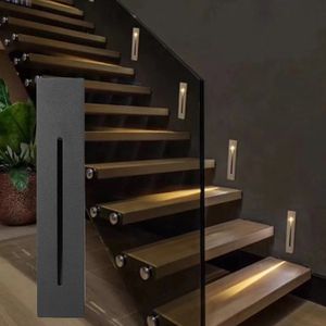 3W Encastré Led Escalier Lampes Intérieur Extérieur Coin Appliques Murales AC85-265V Escaliers Étape Décor Lumière Escalier Couloirs Escaliers Lampe crestech168