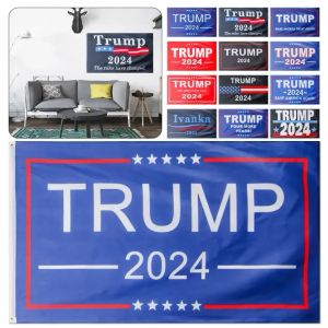 3x5 pieds Trump 2024 drapeau Take America Back drapeau bannière avec deux œillets en laiton pour la décoration intérieure et extérieure de la maison en gros