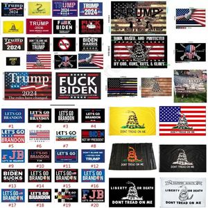 3x5 pies 90X150cm Lets Go Brandon Save America Again Trump Flag For 2024 President USA Direct factory wholesale