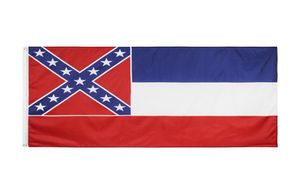 Bandera del estado de Mississippi de 3x5 pies Bandera del estado de la Sra. Bandera de poliéster de 15090 cm Impreso en dos lados Sur de los Estados Unidos HHA14118967026