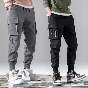 3XL XXXL Multi-poche Taille élastique Design Harem Pantalon Hommes Streetwear Punk Hip Hop Pantalon décontracté Joggers Pantalon de danse mâle X0723