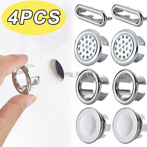 4/1Pcs Sink Hole Round Overflow Cover Basin Trim Bath Drain Cap Wash Hollow Rings Kitchen Bathroom Accessories HKD230829