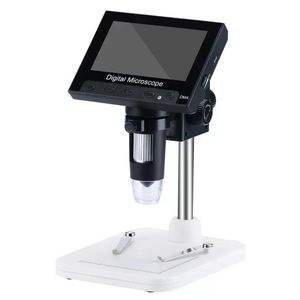 Microscope électronique 1000X avec écran LCD de 4.3 pouces, Microscope numérique USB, support à 8 LED pour la réparation de cartes mères PCB et de téléphones