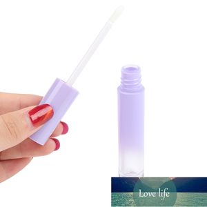 Botellas de embalaje 4,5 ml Mini tubo de esmalte de labios degradado púrpura DIY varita de aceite de brillo de labios largo contenedores de cepillo de máscara bálsamo de lápiz labial