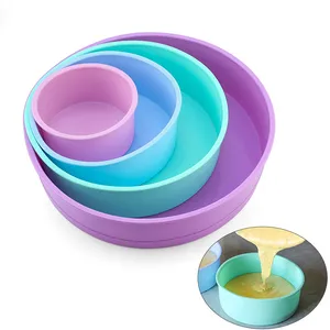 4 6 8 10 Inch Round Cake Silicone Cheesecake Pan Baking Forms For Pastry Accessories Tools Food Grade Silicone Mould