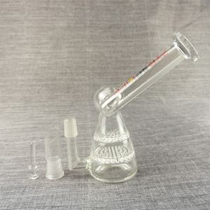 4.7Inchs Petit Verre Bong Narguilés Conduites D'eau 2Layer Honeycomb Perc Heady Oil Rigs avec Bol Shisha