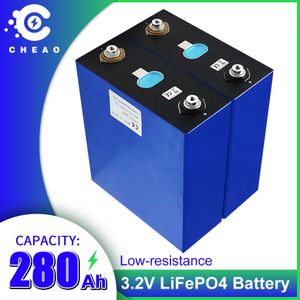 4/8pcs 3.2 V lifepo4 280AH Batterie Grade A grande capacité DIY Lithium Iron Phosphate Battery Pack pour le système de stockage solaire