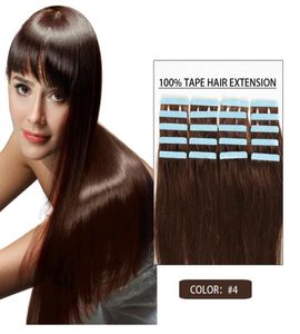 Extensions de cheveux de trames de peau de 4 qualités 100 vrais rubans de cheveux dans de vraies extensions de cheveux 1624 pouces 3050g6930123