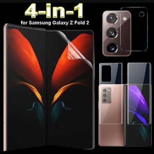 Protecteurs d'écran avant arrière 4 en 1, Film Hydrogel, lentille de caméra, verre trempé pour Samsung Galaxy Z Fold 2 3 4 Flip 4 Fold4 Fold3 5G Fold2 Flip3 Flip4