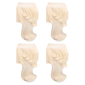 4 pcs meubles accessoires de jambes en bois armoire à table canapé décoratif domestique