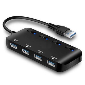 4 puertos USB 3.0 HUB Splitter para PS4 / PS4 Slim Adaptador de alta velocidad para Xbox con paquete de caja