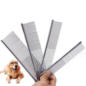 Cepillo de aseo para mascotas de 4 tamaños, herramientas de peine para cepillos de limpieza para perros, cepillo para gatos, peine de acero inoxidable para perros, producto de Metal para mascotas