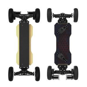 4 roues Skateboard électrique Longboard All Terrain 3600W Off Road Scooter Electric Scooter MAX POEED 70KM / H avec des lumières colorées