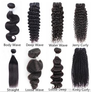4-Wholesale 10 Bundles Raw Virgin Indian Hair Weave Straight Body Deep Curly Natural Brown Color Extensions de cheveux humains non transformés10-26 pouces