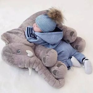 40 * bébé doux en peluche éléphant sommeil oreiller calme poupée jouets sommeil lit lombaire coussin de siège enfants portable chambre literie farcie LJ201014