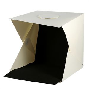 Livraison gratuite 40 x 40 Main Studio Softbox pliable haute lumière Photo Box blanc et noir fond amovible