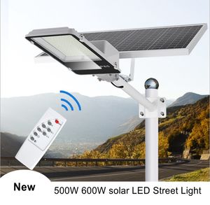 400W 500W 600W Solar LED Street Lights Lámpara para exteriores con control remoto, IP65 a prueba de agua, para Street Road Yard