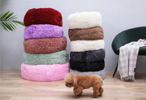 40cm Cat Bed Soft Long Plush Pet Dog Bed For Dogs Basket Pet Products House Cushion Cat Pet Bed Mat Cat House Animals Sofa6434826