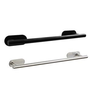 Rack de toallas de 40 cm montada en la pared de acero inoxidable toalla de toalla de toalla de toalla de toalla de toalla auto adhesivo suministros de baño T200506