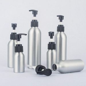 Botella de loción con bomba vacía de 40 ml, 50 ml, botellas de aluminio, contenedor de embalaje cosmético de maquillaje DIY, envío rápido F422 Qjlgs