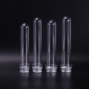 Tubo de plástico transparente vacío de 40 ml Botella de tubo de ensayo de plástico PET utilizada como máscara facial Contenedor de cable de teléfono de caramelo con tapa de aluminio Qvbne