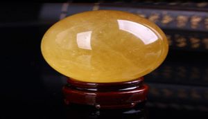 40mm Natural citrino calcita cuarzo esfera de cristal bola curación Gemston decoración del hogar 3316285