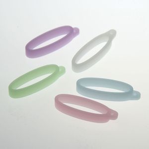 Banda de cordones de silicona de 40 mm Glow Luminous en el collar de silicio oscuro o clips de anillo de cuerda Cierra de cuerda de cuerda Mezcla Dhl