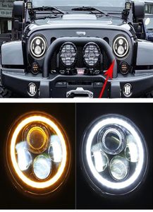 Faro proyector LED de 40W y 7 pulgadas, anillo Halo de Ojos de Ángel y luz antiniebla de 4 pulgadas para Jeep Wrangler JK LJ Unlimited8132356