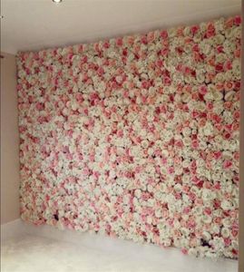 40x60cm des fleurs artificielles Row 18 Designs Silk Hortensea Wall Panel Party Fond de mariage Baby Shower Supplies Simulation Flowe7715841